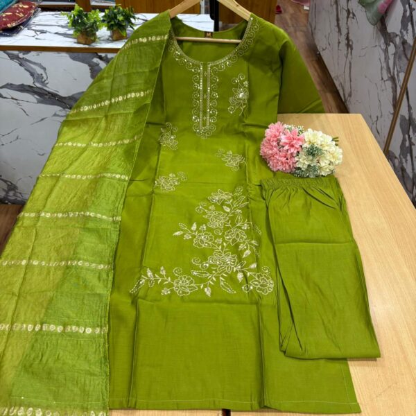 Roman set ( Kurti, Pant and Dupatta )- RS007