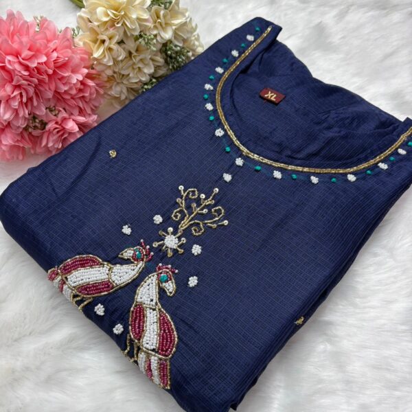 Navy Blue - Kota Checks Umbrella