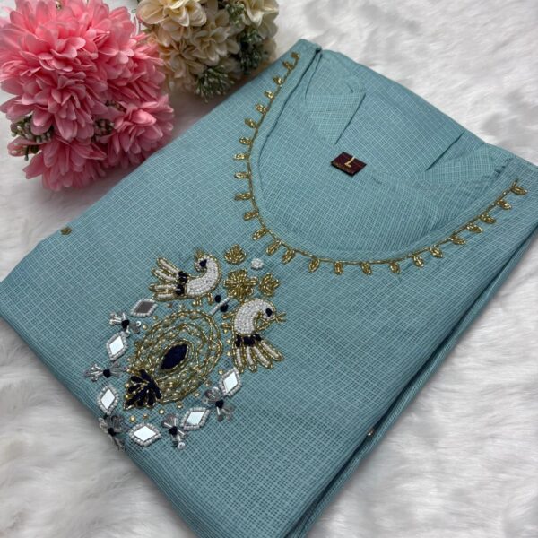 Sea Blue - Kota Checks Umbrella