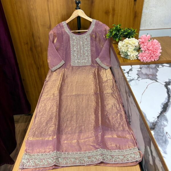 Light Onion - Glassy Roman Side Open Kurtis