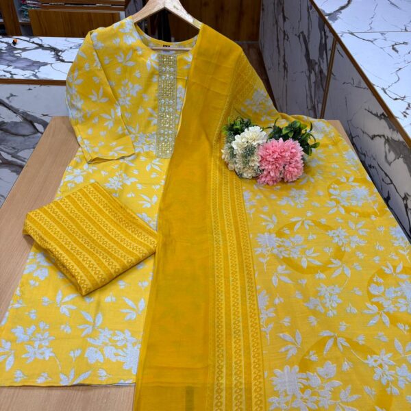 Yellow Kurtis Set - SC008