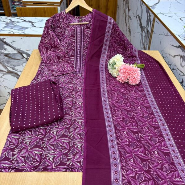 Magenta Cotton Kurtis Set - SC003