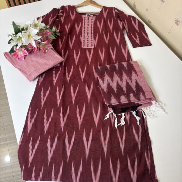 IKAT - Maroon set