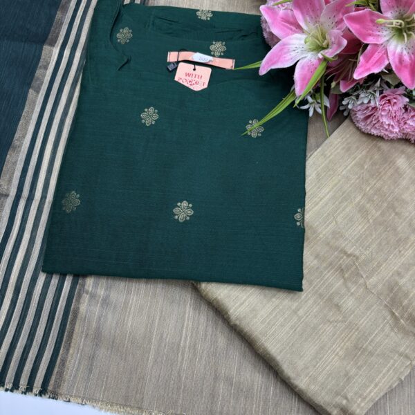 Raw silk kurta set with pant & Dhuppata
