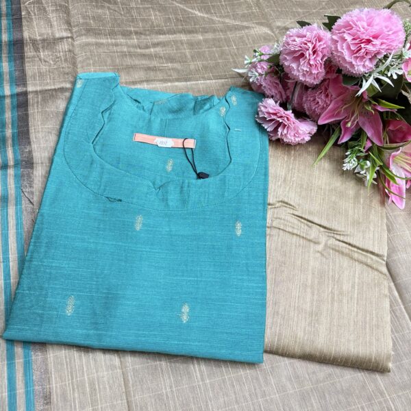 Raw silk kurta set with pant & Dhuppata